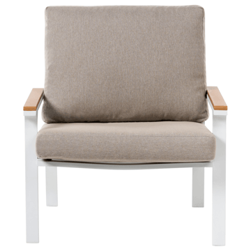 Soffgrupp utomhus med Bord 4-Sits Orero - Beige/Vit/Brun - Utemöbler - Loungemöbler - Soffgrupp utomhus