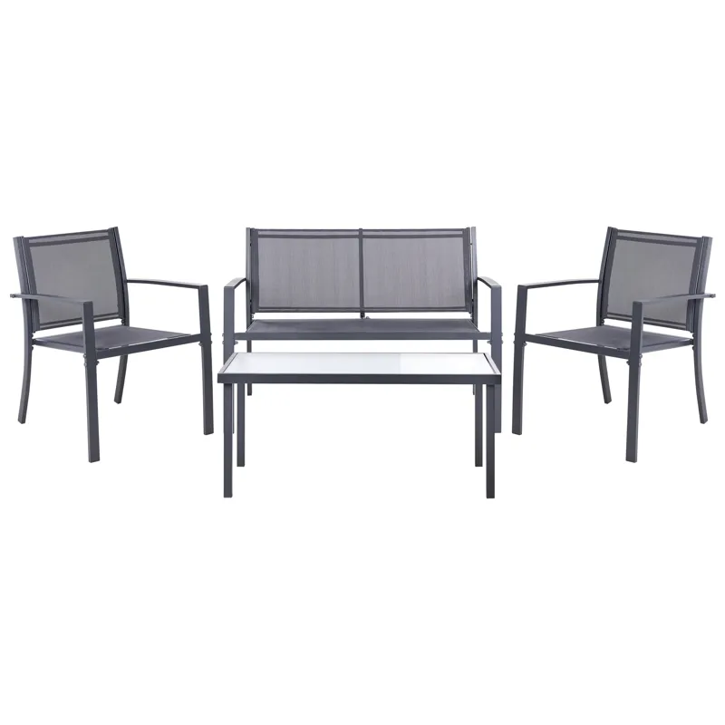 Soffgrupp utomhus med Bord 4-Sits Tavoleto, Mörkgrå