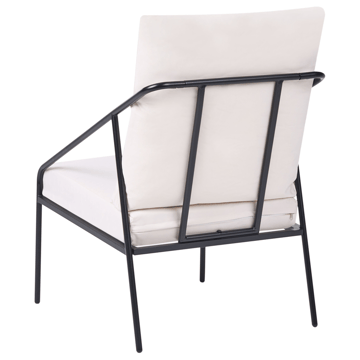 Soffgrupp utomhus med Bord 4-Sits Ustica - Svart/Vit - Utemöbler - Loungemöbler - Soffgrupp utomhus