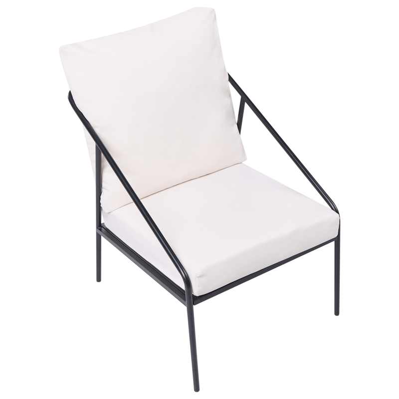 Soffgrupp utomhus med Bord 4-Sits Ustica - Svart/Vit - Trädgård & spabad - Utemiljö - Altan & terrass - Altanmöbler