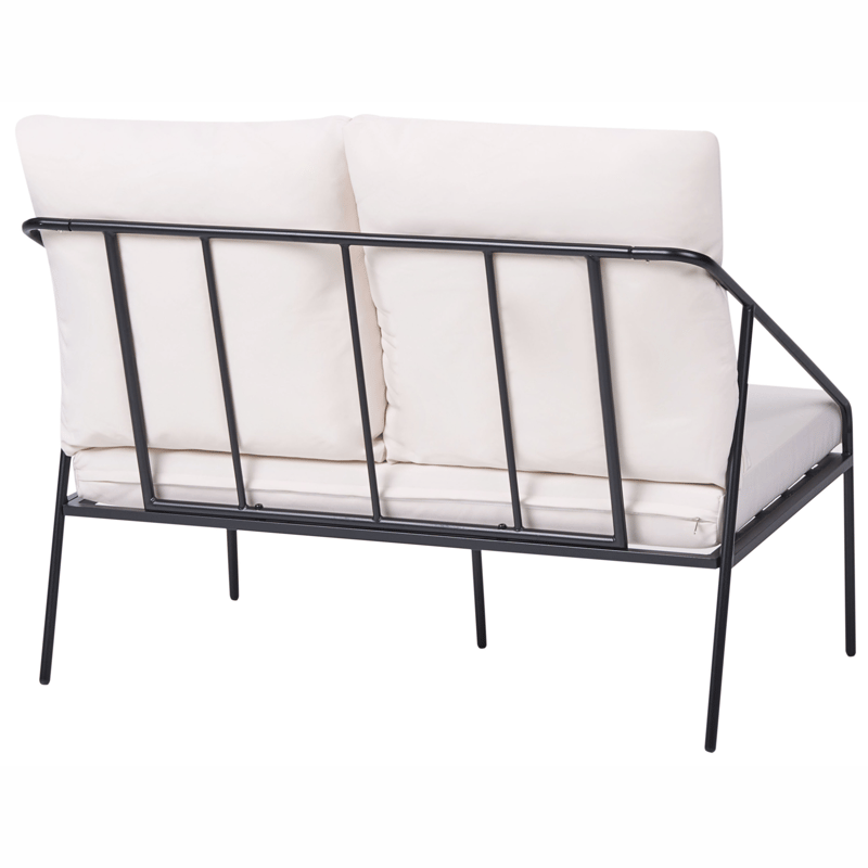 Soffgrupp utomhus med Bord 4-Sits Ustica - Svart/Vit - Trädgård & spabad - Utemiljö - Altan & terrass - Altanmöbler