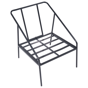 Soffgrupp utomhus med Bord 4-Sits Ustica - Svart/Vit - Utemöbler - Loungemöbler - Soffgrupp utomhus