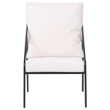 Soffgrupp utomhus med Bord 4-Sits Ustica - Svart/Vit - Utemöbler - Loungemöbler - Soffgrupp utomhus