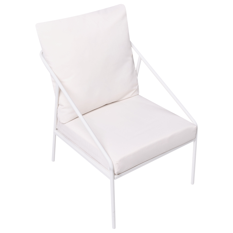 Soffgrupp utomhus med Bord 4-Sits Ustica - Vit/Svart - Trädgård & spabad - Utemiljö - Altan & terrass - Altanmöbler