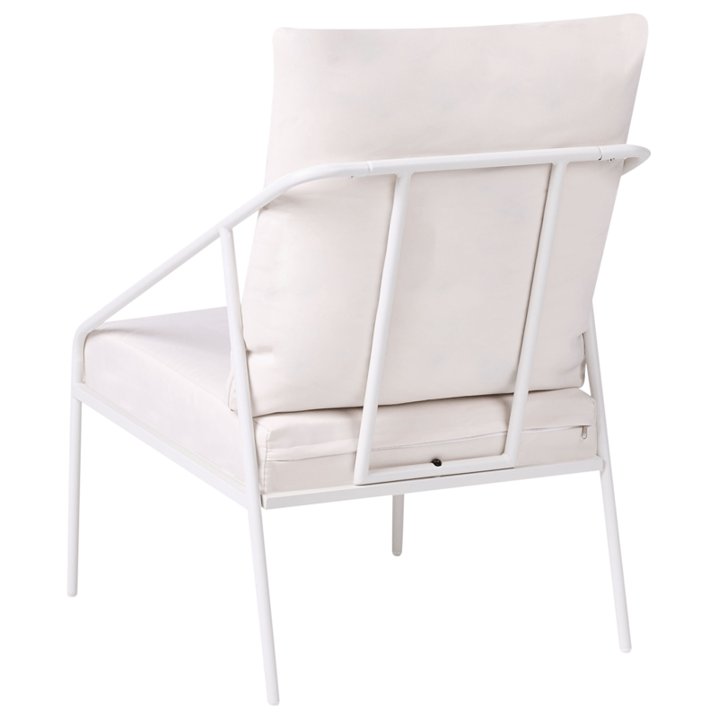 Soffgrupp utomhus med Bord 4-Sits Ustica - Vit/Svart - Trädgård & spabad - Utemiljö - Altan & terrass - Altanmöbler