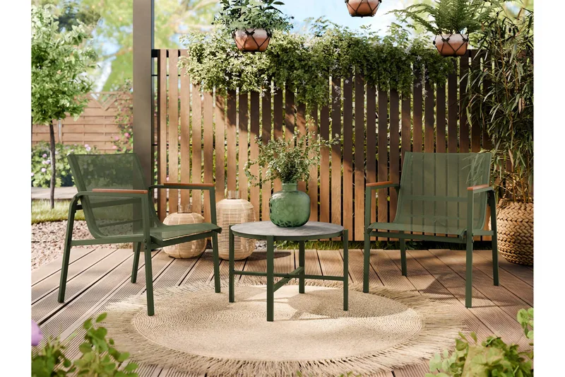 Southglen Caféset Utomhus - Grön - Utemöbler - Balkong - Balkongmöbler - Balkonggrupp & balkongset