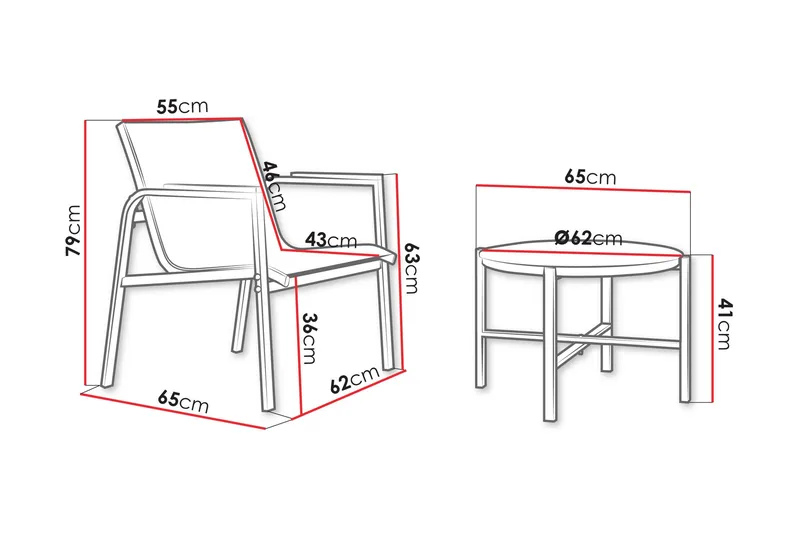 Southglen Caféset Utomhus - Grön - Utemöbler - Balkong - Balkongmöbler - Balkonggrupp & balkongset