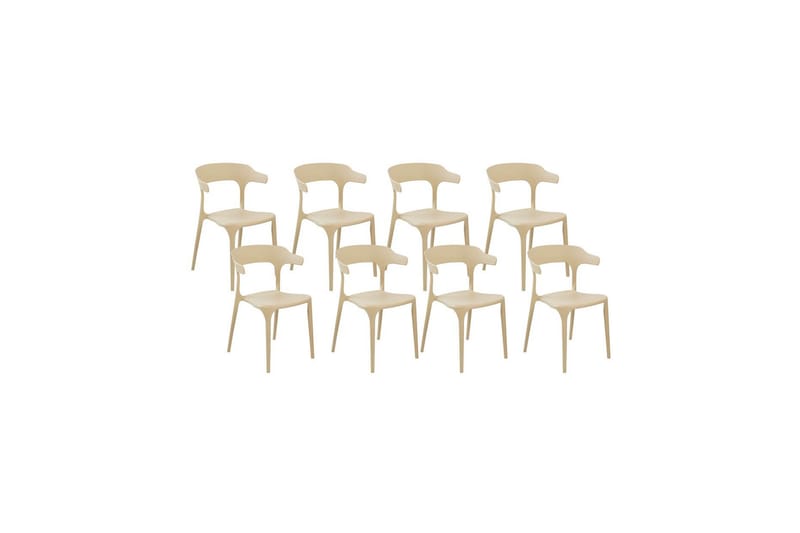 Squinzano Karmstol Utomhus 8 st - Beige - Utemöbler - Balkong - Balkongmöbler - Balkongstol
