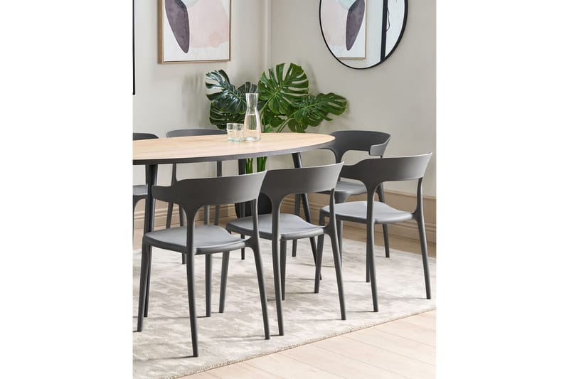 Squinzano Karmstol Utomhus 8 st - Grå - Utemöbler - Balkong - Balkongmöbler - Balkongstol