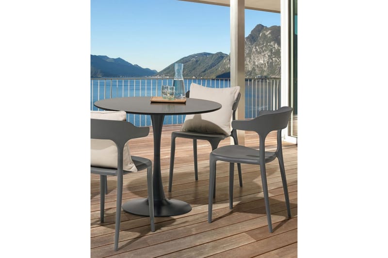 Squinzano Karmstol Utomhus - Grå - Utemöbler - Balkong - Balkongmöbler - Balkongstol