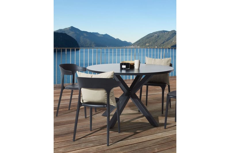 Squinzano Karmstol Utomhus - Svart - Utemöbler - Balkong - Balkongmöbler - Balkongstol