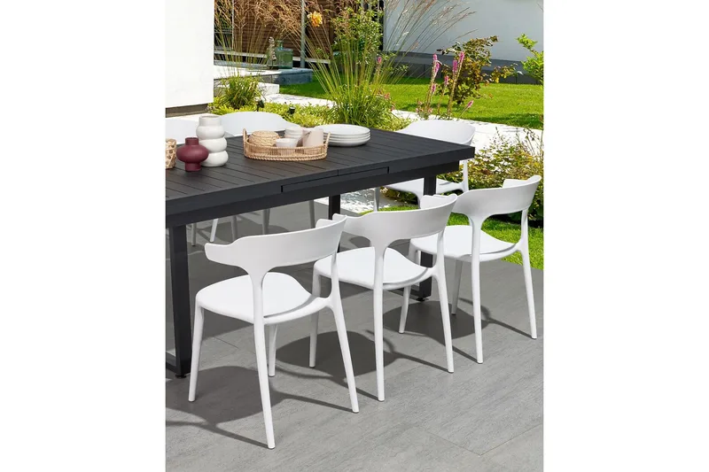 Squinzano Karmstol Utomhus - Vit - Utemöbler - Balkong - Balkongmöbler - Balkongstol