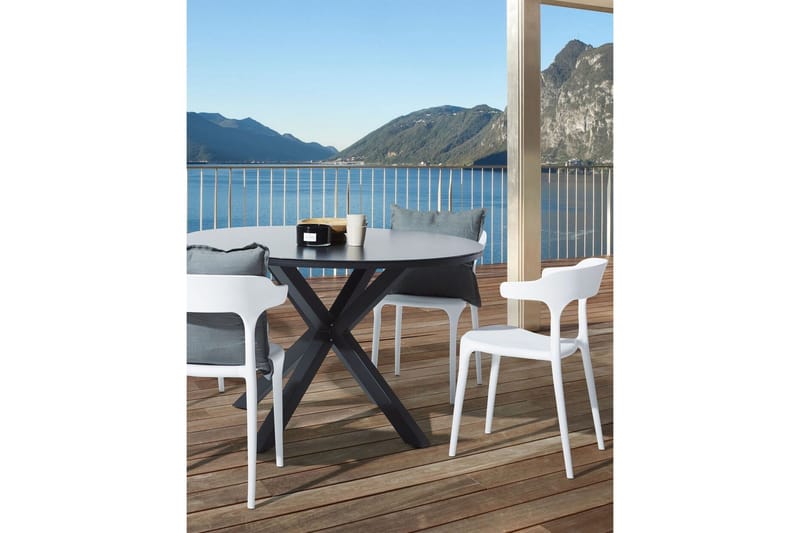 Squinzano Karmstol Utomhus - Vit - Utemöbler - Balkong - Balkongmöbler - Balkongstol