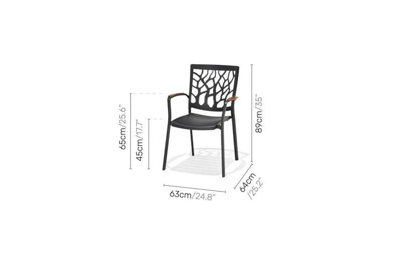 Stapelbarfotölj Lifestyle Garden Portals tree 4-pack - Utemöbler - Balkong - Balkongmöbler - Balkongstol