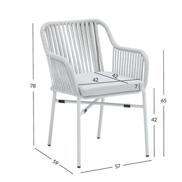 Stol Melrose - Beige - Utemöbler - Balkong - Balkongmöbler - Balkongstol