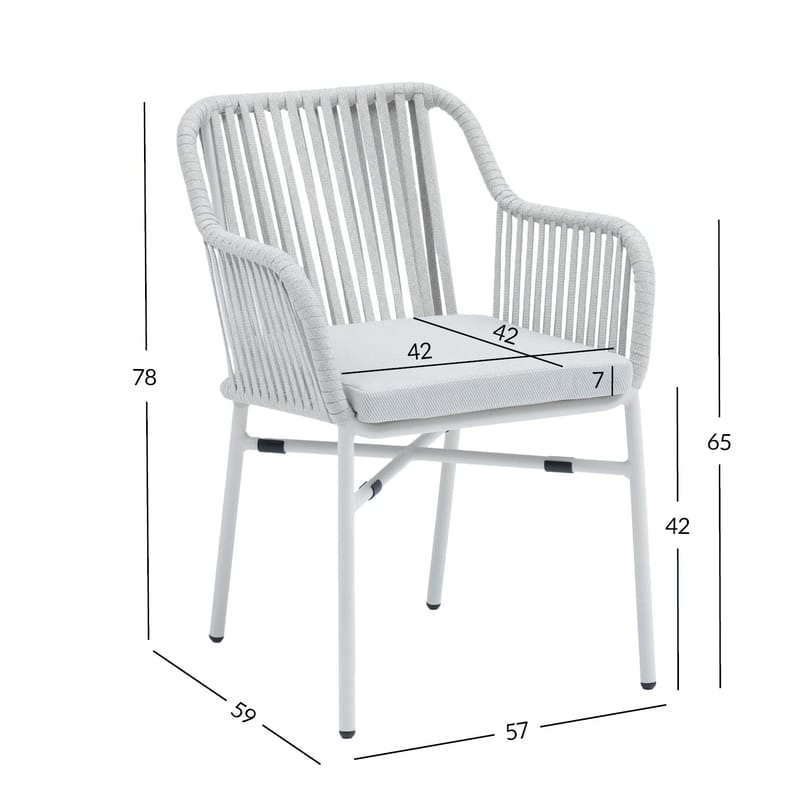 Stol Melrose - Beige - Utemöbler - Balkong - Balkongmöbler - Balkongstol