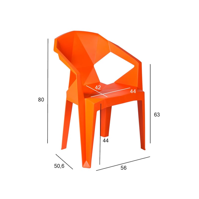 Stol Muze - Orange - Utemöbler - Balkong - Balkongmöbler - Balkongstol