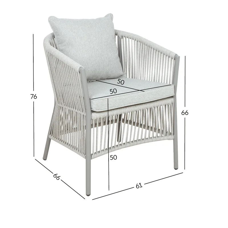 Stol Silva - Gråbeige - Utemöbler - Balkong - Balkongmöbler - Balkongstol