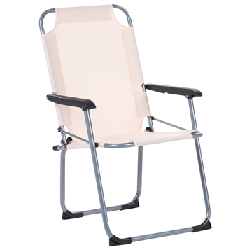 Stol utomhus Galatsi Fällbar - Beige/Svart/Grå - Utemöbler - Balkong - Balkongmöbler - Balkongstol