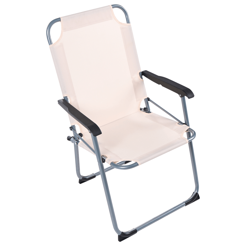 Stol utomhus Galatsi Fällbar - Beige/Svart/Grå - Utemöbler - Balkong - Balkongmöbler - Balkongstol