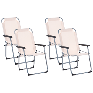 Stol utomhus Galatsi Fällbar - Beige/Svart/Grå - Utemöbler - Balkong - Balkongmöbler - Balkongstol