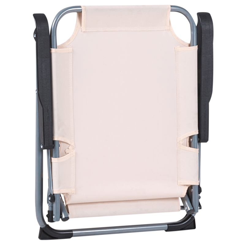 Stol utomhus Galatsi Fällbar - Beige/Svart/Grå - Utemöbler - Balkong - Balkongmöbler - Balkongstol