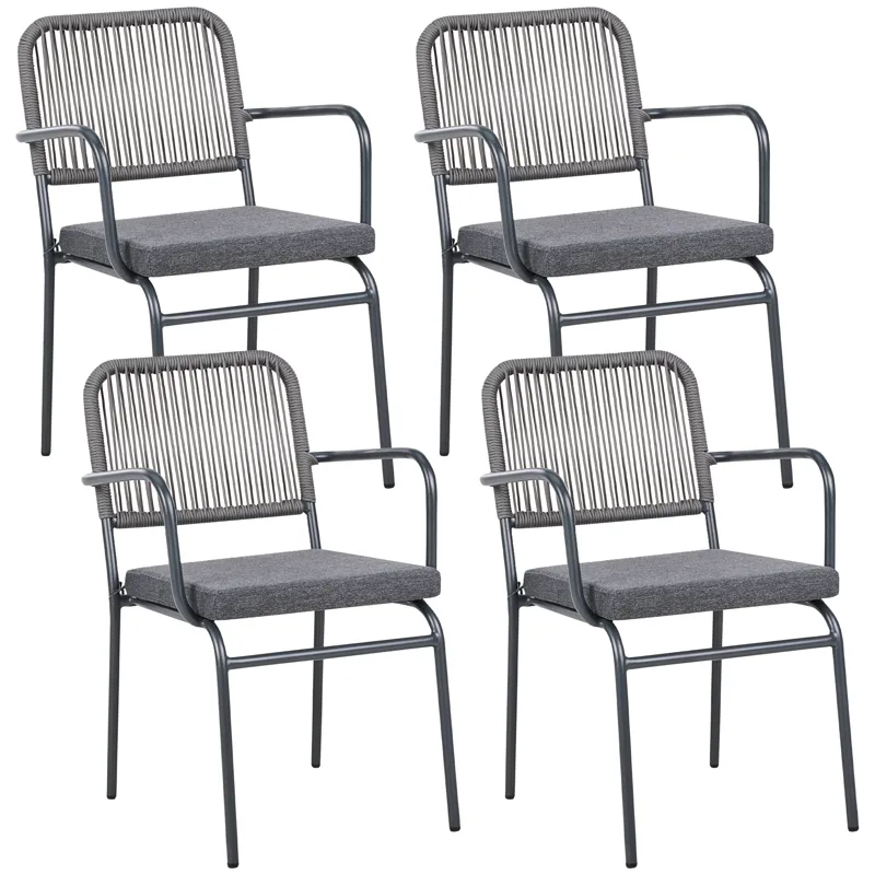 Stol utomhus med Dyna Taceno, Grå