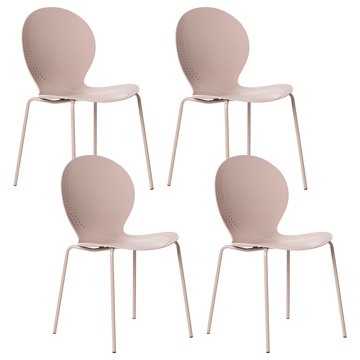 Stol utomhus Milos Stapelbar - Beige - Utemöbler - Balkong - Balkongmöbler - Balkongstol