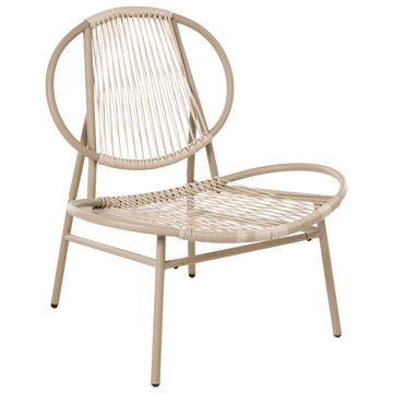 Stol utomhus Ovaro Konstrotting - Beige - Utemöbler - Balkong - Balkongmöbler - Balkongstol