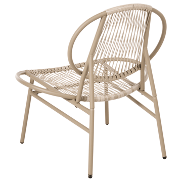 Stol utomhus Ovaro Konstrotting - Beige - Utemöbler - Balkong - Balkongmöbler - Balkongstol