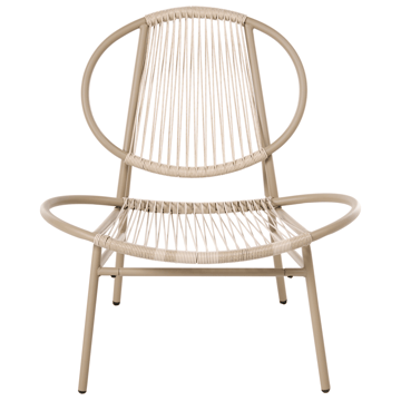 Stol utomhus Ovaro Konstrotting - Beige - Utemöbler - Balkong - Balkongmöbler - Balkongstol