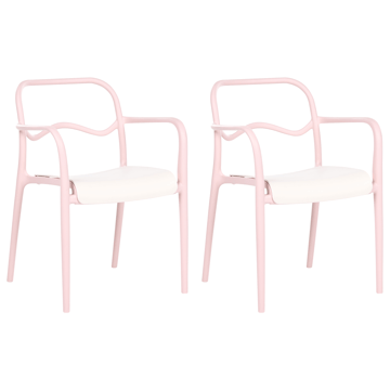 Stol utomhus Thasos - Rosa/Beige - Utemöbler - Balkong - Balkongmöbler - Balkongstol