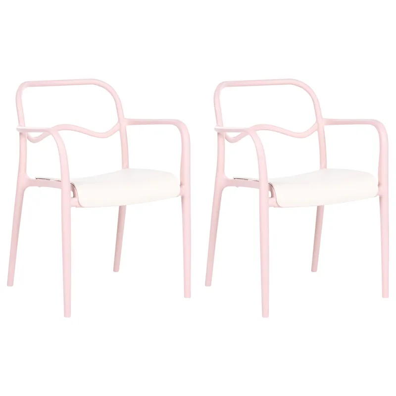 Stol utomhus Thasos, Rosa/Beige