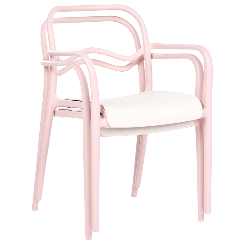 Stol utomhus Thasos - Rosa/Beige - Utemöbler - Balkong - Balkongmöbler - Balkongstol