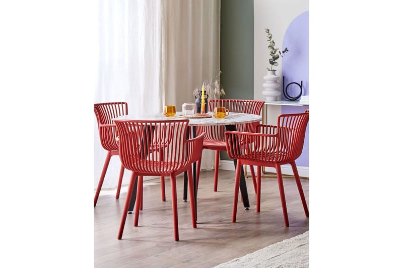 Taurisano Karmstol Utomhus - Röd - Utemöbler - Balkong - Balkongmöbler - Balkongstol