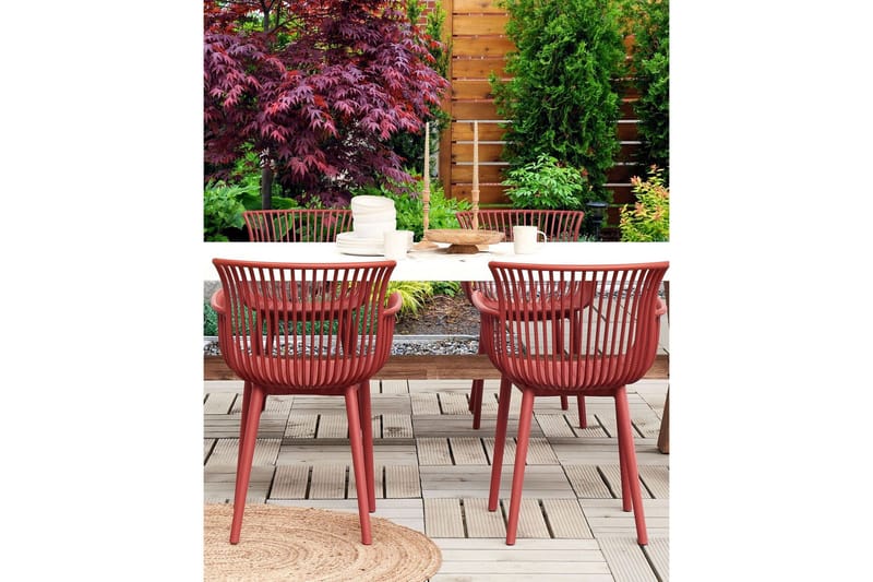 Taurisano Karmstol Utomhus - Röd - Utemöbler - Balkong - Balkongmöbler - Balkongstol