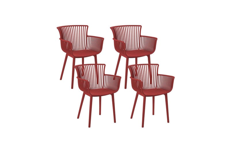 Taurisano Karmstol Utomhus - Röd - Utemöbler - Balkong - Balkongmöbler - Balkongstol