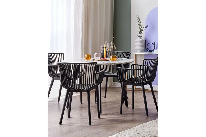 Taurisano Karmstol Utomhus - Svart - Utemöbler - Balkong - Balkongmöbler - Balkongstol