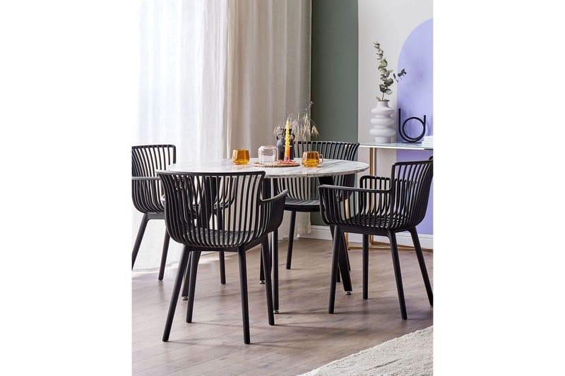 Taurisano Karmstol Utomhus - Svart - Utemöbler - Balkong - Balkongmöbler - Balkongstol