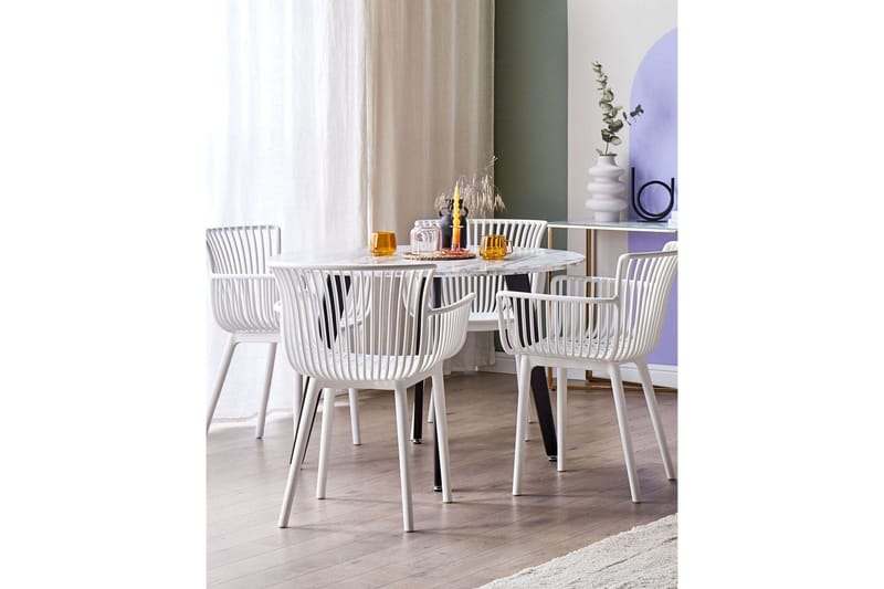 Taurisano Karmstol Utomhus - Vit - Utemöbler - Balkong - Balkongmöbler - Balkongstol