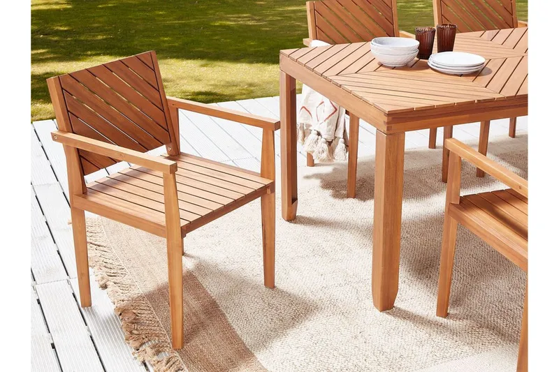 Taviano Karmstol Utomhus - Ljusbrun - Utemöbler - Balkong - Balkongmöbler - Balkongstol