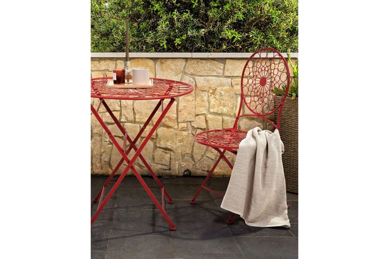 Terrace Matstol Utomhus - Röd - Utemöbler - Balkong - Balkongmöbler - Balkongstol