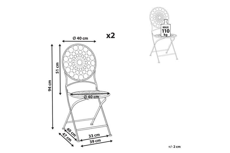 Terrace Matstol Utomhus - Röd - Utemöbler - Balkong - Balkongmöbler - Balkongstol
