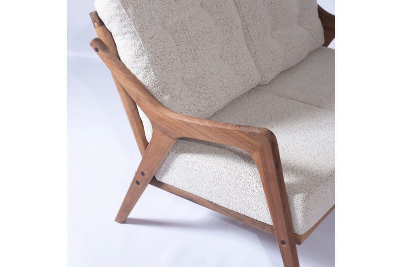 Trädgårdsbord & stolar (4 delar) Virella01 Grädde - Cremevit - Utemöbler - Balkong - Balkongmöbler - Balkonggrupp & balkongset