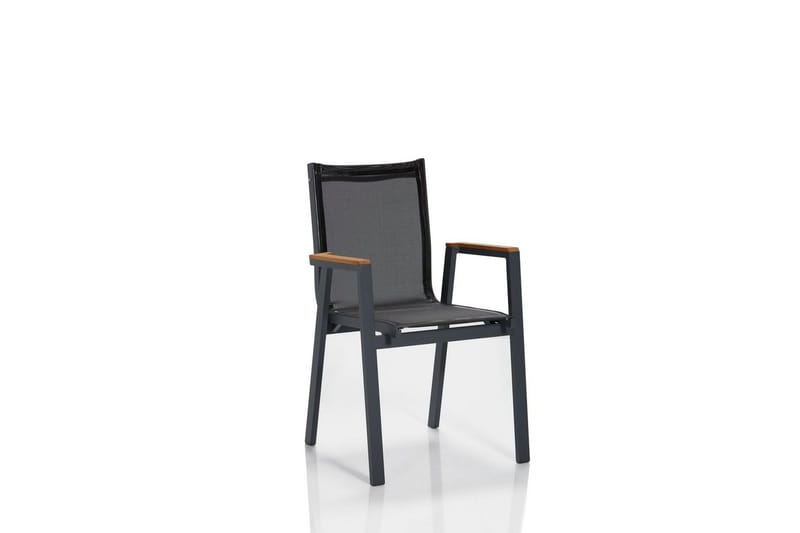 Trädgårdsbord & stolar (5 delar) Belorhaven Grå / Svart - Svart/Grå - Utemöbler - Utegrupp - Matgrupp utomhus