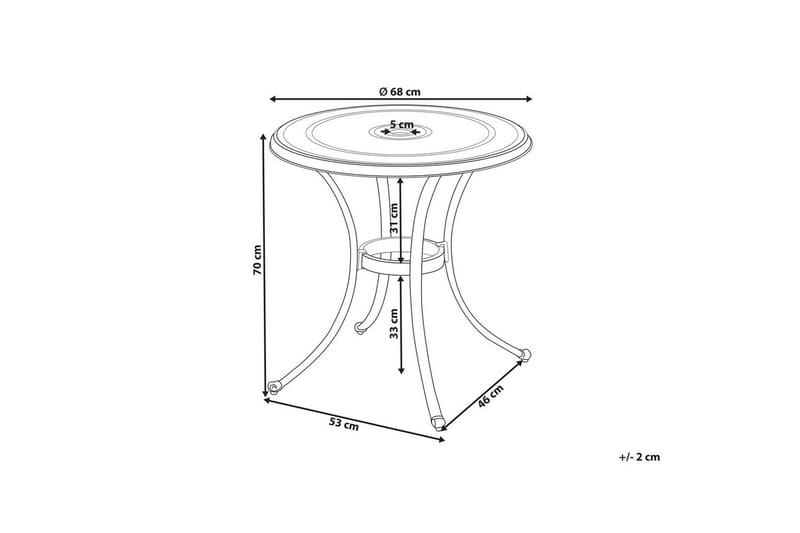 Trädgårdsbord Andalo - Utemöbler - Balkong - Balkongmöbler - Balkongbord