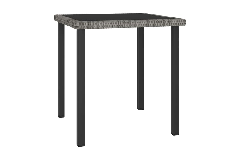 Trädgårdsbord grå 70x70x73 cm konstrotting - Grå - Cafebord - Balkongbord