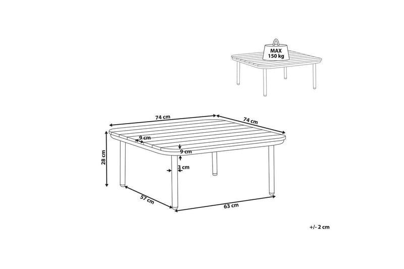Trädgårdsbord Senise - Utemöbler - Balkong - Balkongmöbler - Balkongbord
