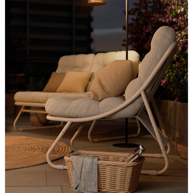 Trädgårdsmöbelgrupp Samba bord, soffa och 2 stolar - ljusgrå - Utemöbler - Balkong - Balkongmöbler - Balkonggrupp & balkongset