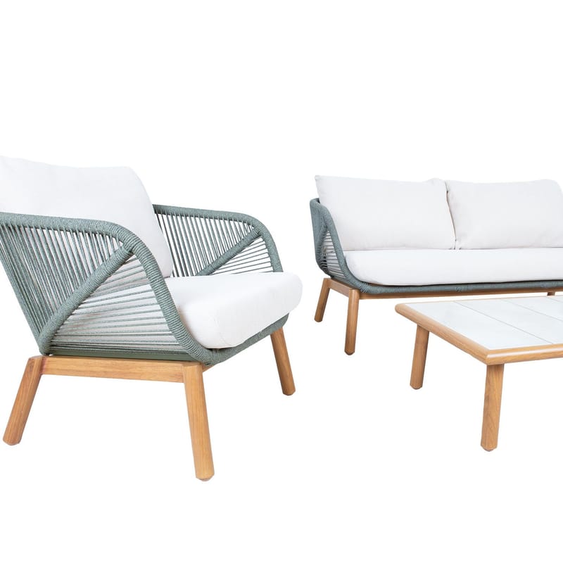 Trädgårdsmöbelgrupp Tuxedo bord, soffa och 2 stolar - Grön - Utemöbler - Balkong - Balkongmöbler - Balkonggrupp & balkongset